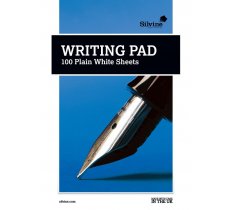 Silvine Medium A5 White Plain Writing Pad 100 Sheets