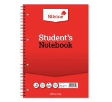 Silvine A4 Twin Wire Students Notebook Narrow Line 120 Pages