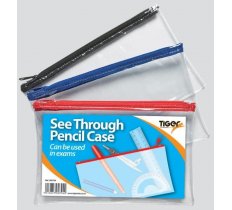 Tiger Small Flat Exam Pencil Case