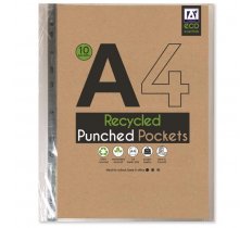 Eco A4 Punch Pockets 10 Pack