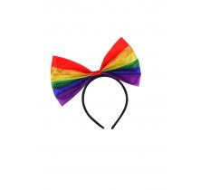 Rainbow Pride Giant Bow Headband