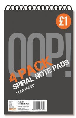 6"X4" Spiral Note Pad 4 Pack