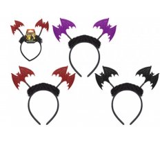 Halloween Bat Headband 3 Assorted